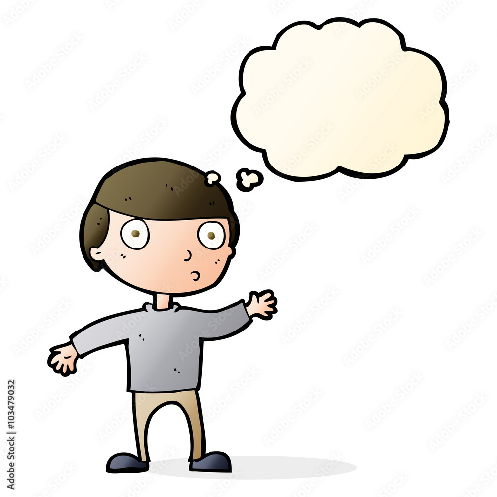cartoon waving man with thought bubble cartoon waving man with thought bubble