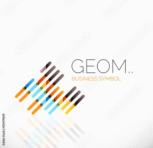 Logo  linear abstract geometric icon