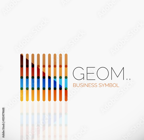 Logo  linear abstract geometric icon