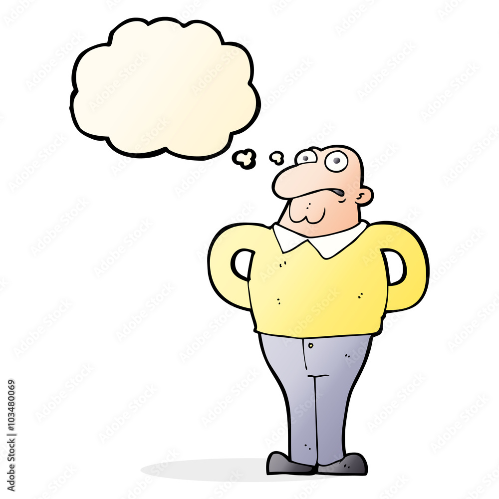 cartoon worried man with thought bubble cartoon worried man with thought bubble