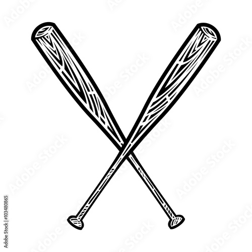 Baseball bat vector icon