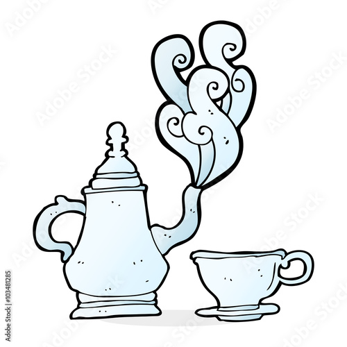 cartoon tea set