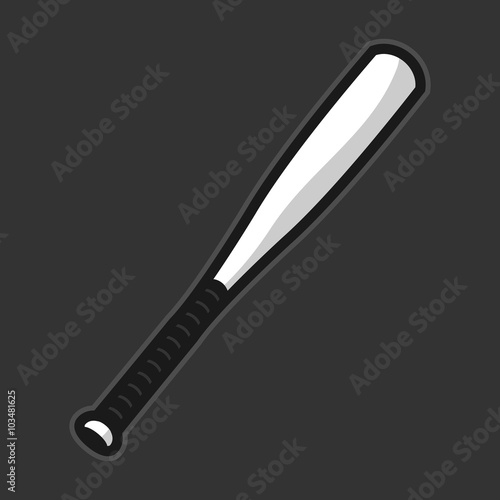 Baseball bat vector icon