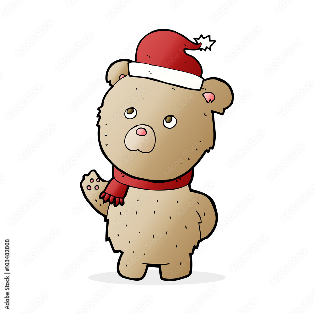 cartoon christmas teddy bear cartoon christmas teddy bear