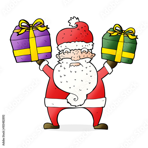 cartoon annoyed santa