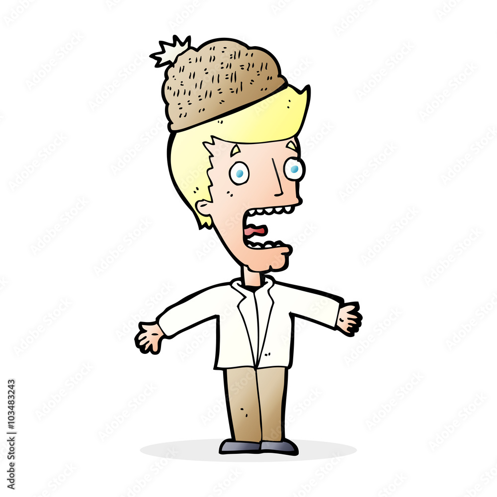 cartoon man wearing winter hat cartoon man wearing winter hat