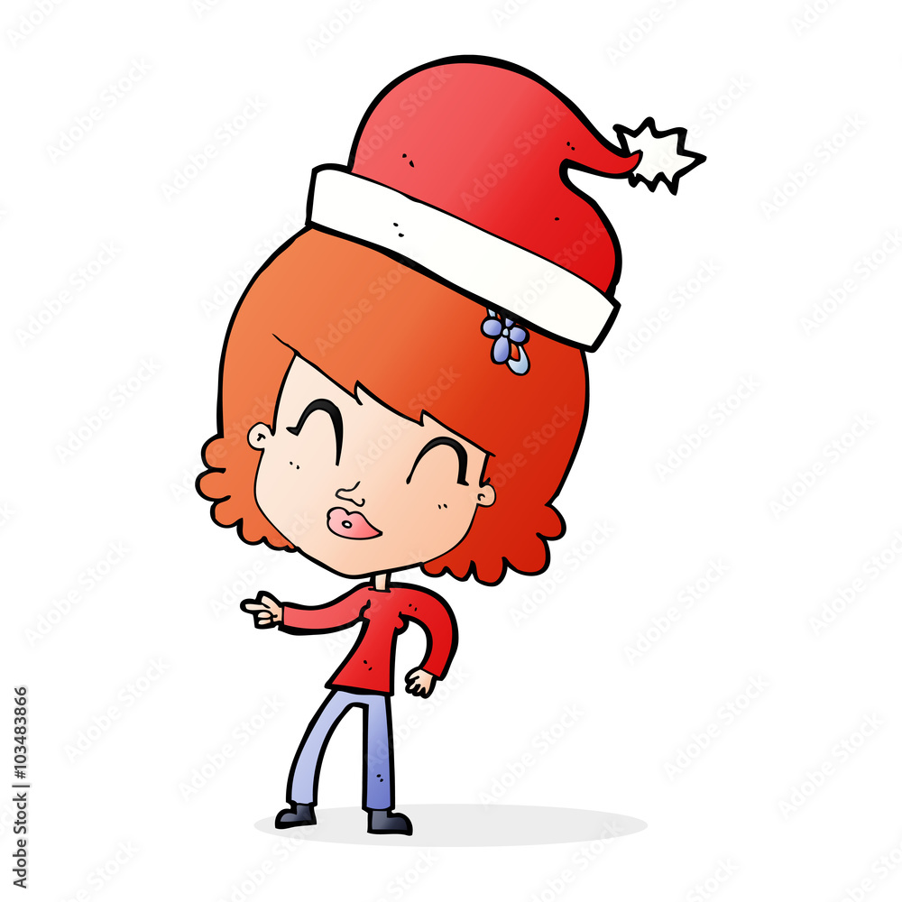 cartoon woman ready for christmas cartoon woman ready for christmas