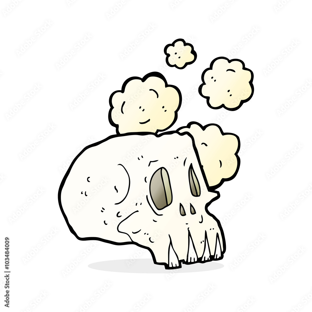 cartoon dusty old skull cartoon dusty old skull