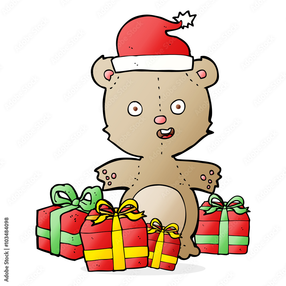 cartoon christmas teddy bear cartoon christmas teddy bear