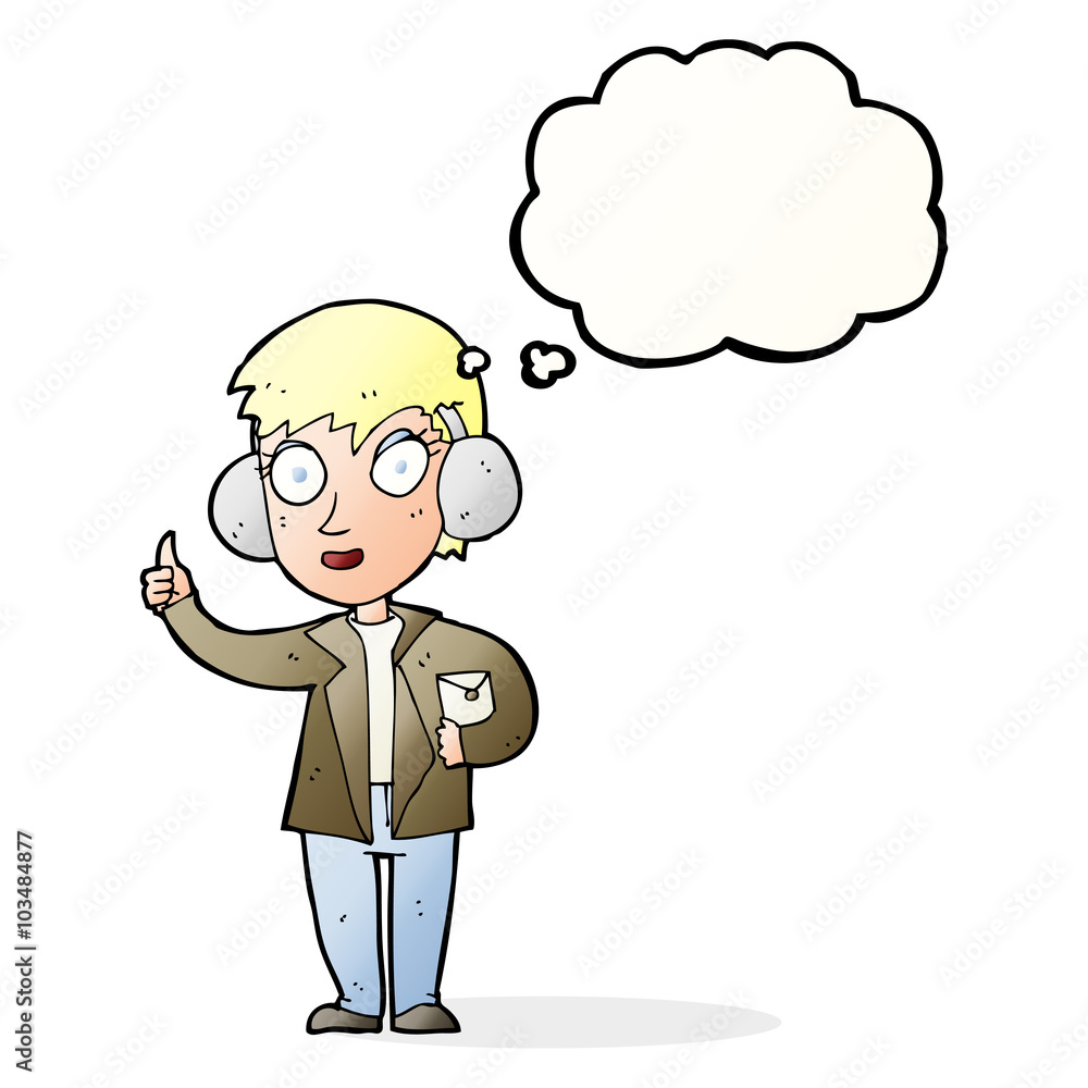 cartoon air force woman with thought bubble cartoon air force woman with thought bubble