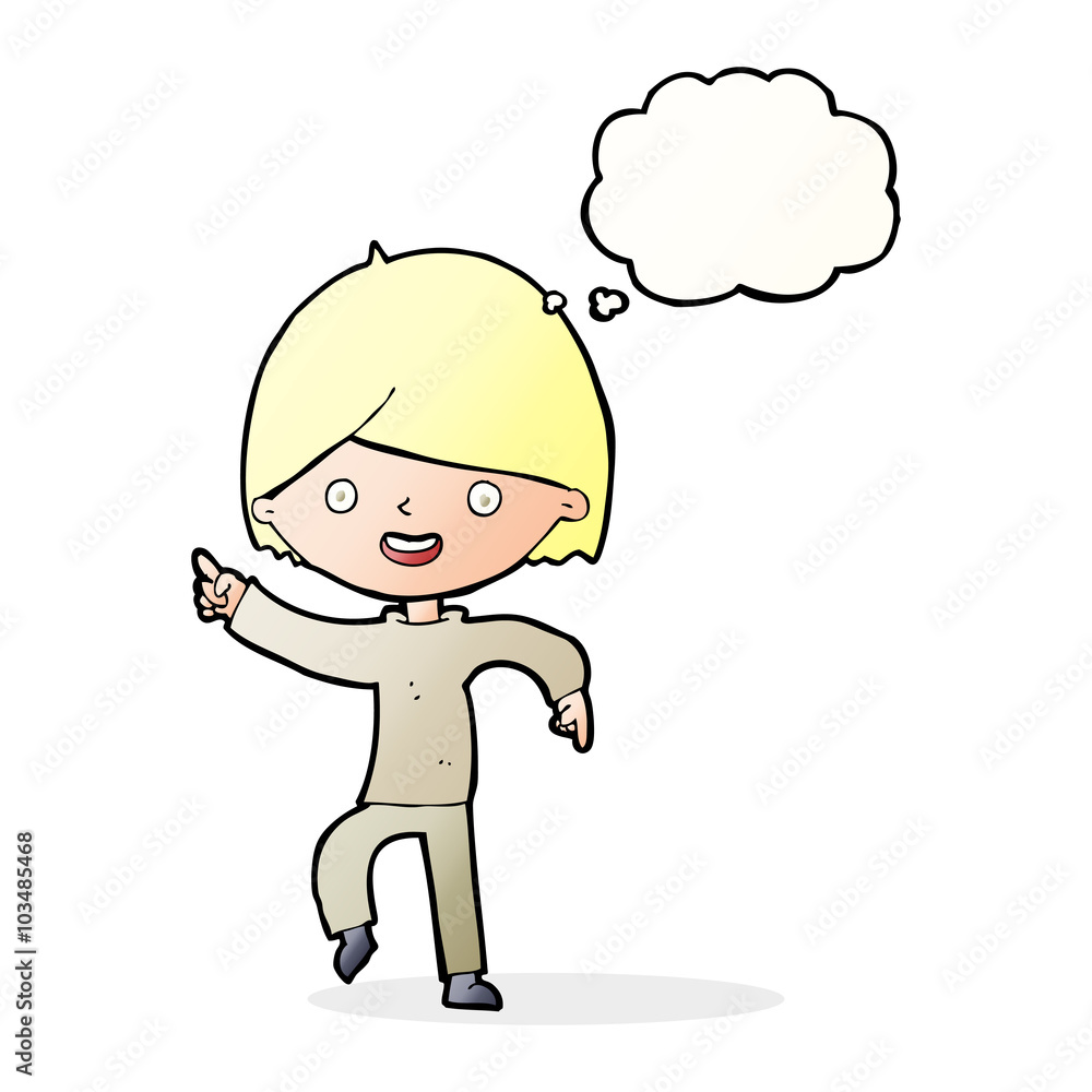 cartoon man pointing with thought bubble cartoon man pointing with thought bubble