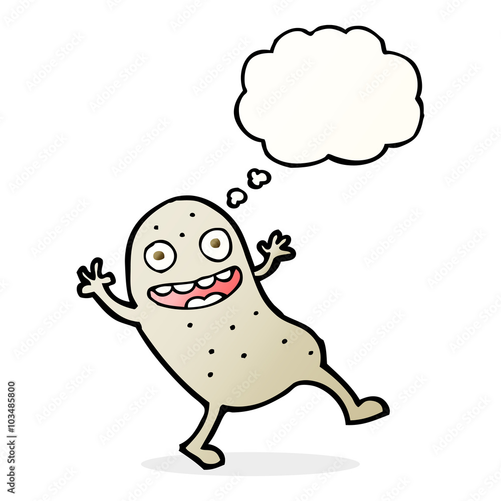 cartoon potato with thought bubble cartoon potato with thought bubble
