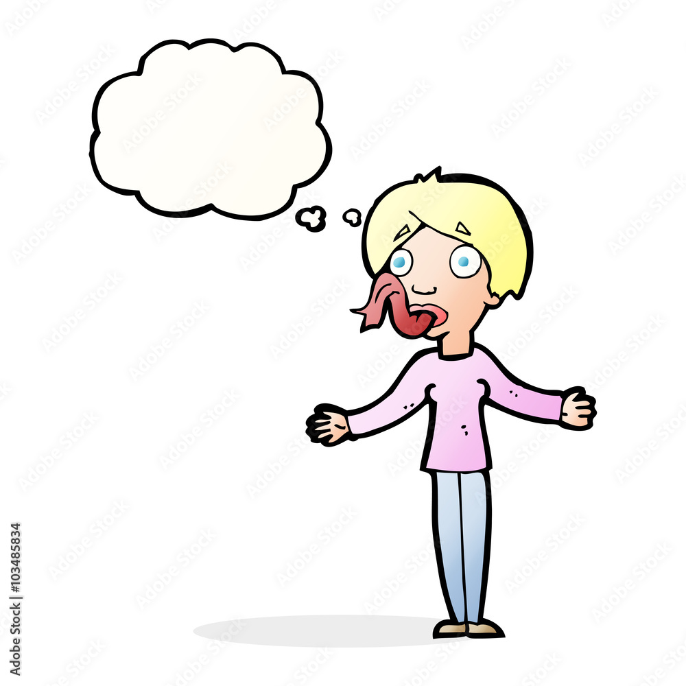 cartoon woman telling lies with thought bubble cartoon woman telling lies with thought bubble