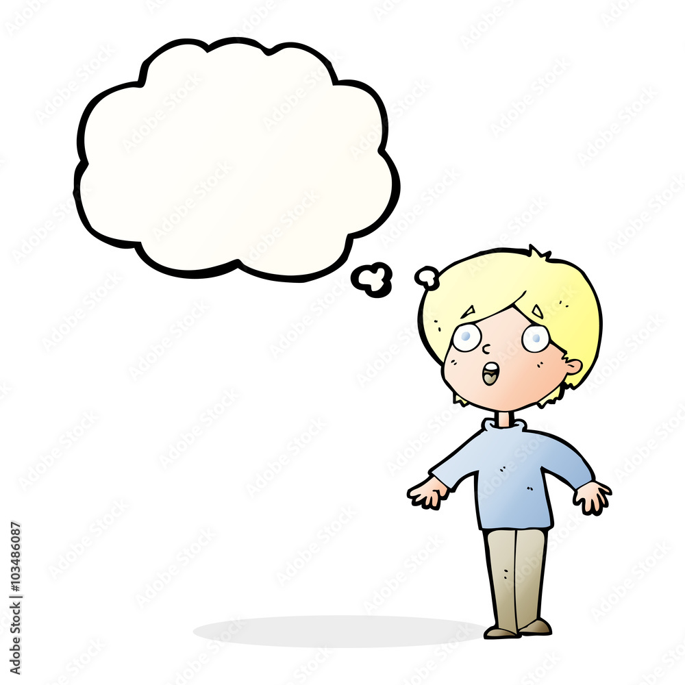 cartoon surprised man with thought bubble cartoon surprised man with thought bubble