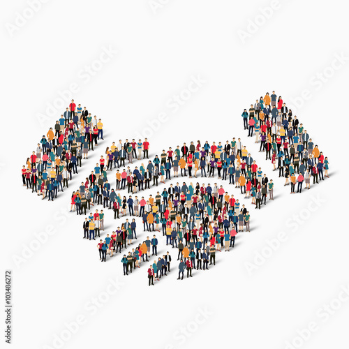 group  people  shape  handshake
