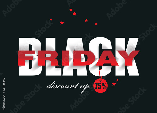 Black Friday sale design. Vector illustration.