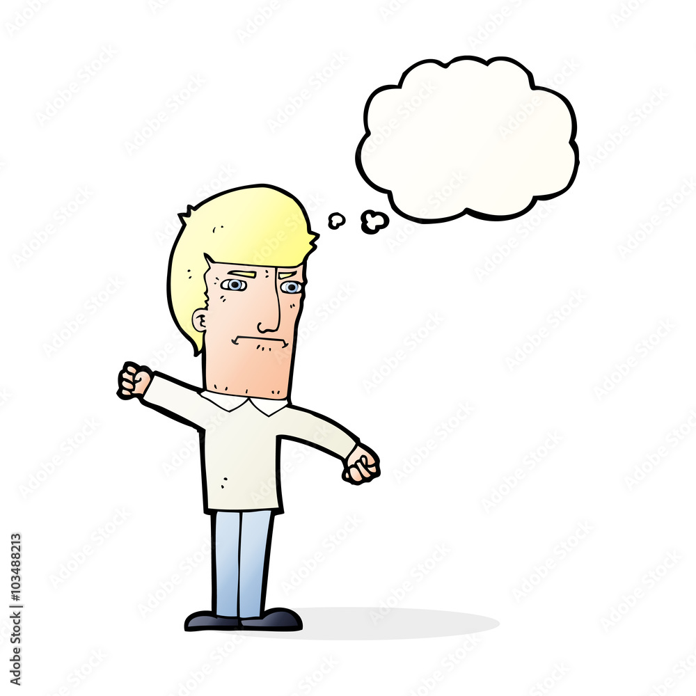 cartoon angry man with thought bubble cartoon angry man with thought bubble