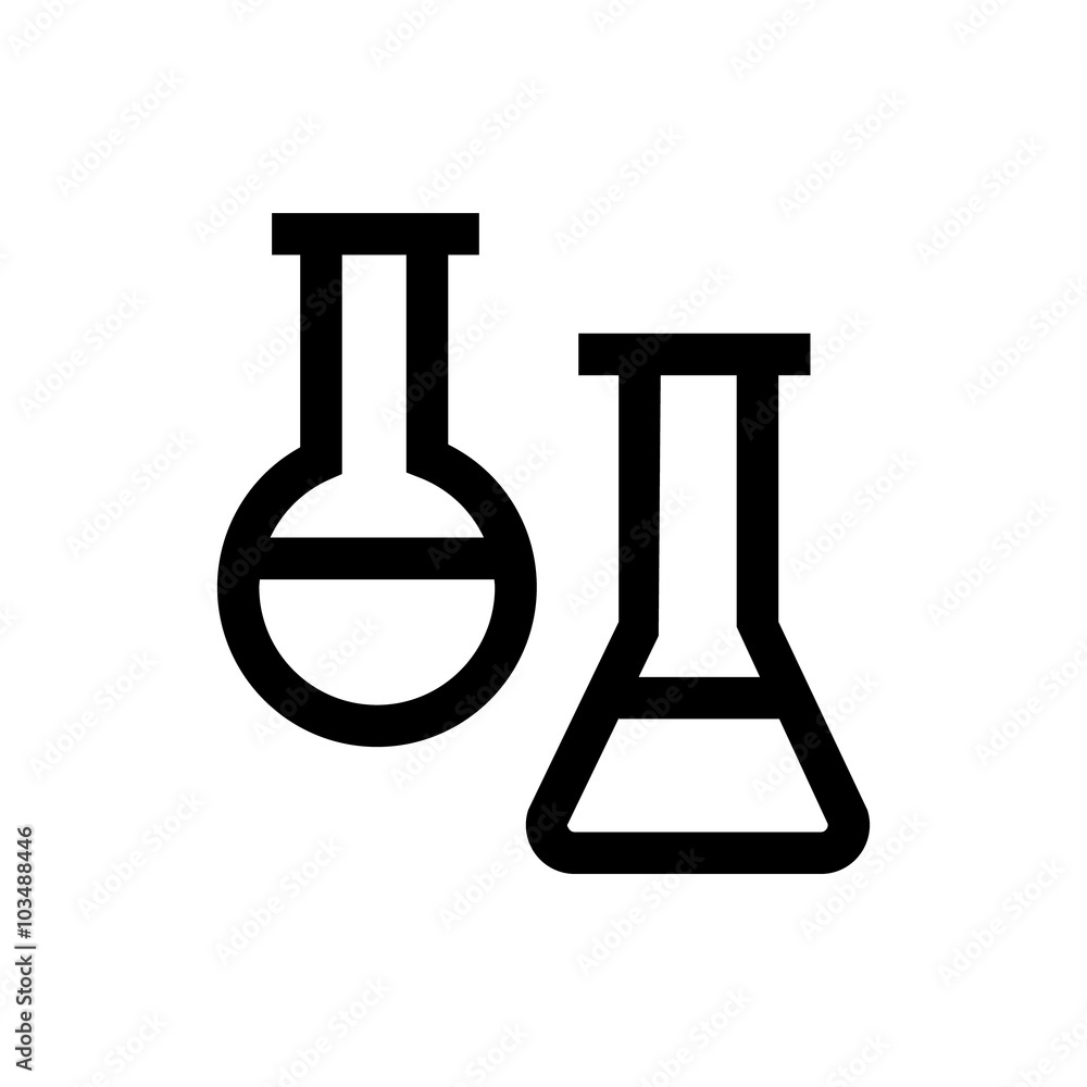 Test, test tube, chemstry line icon Test, test tube, chemstry line icon