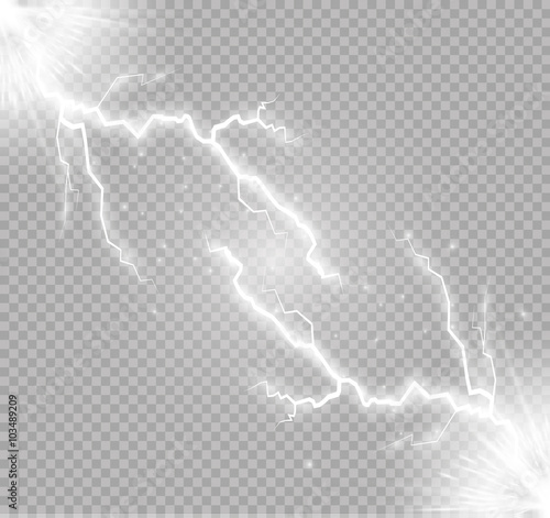 Vector Sparks.vector electrical and  star.on a transparent background
