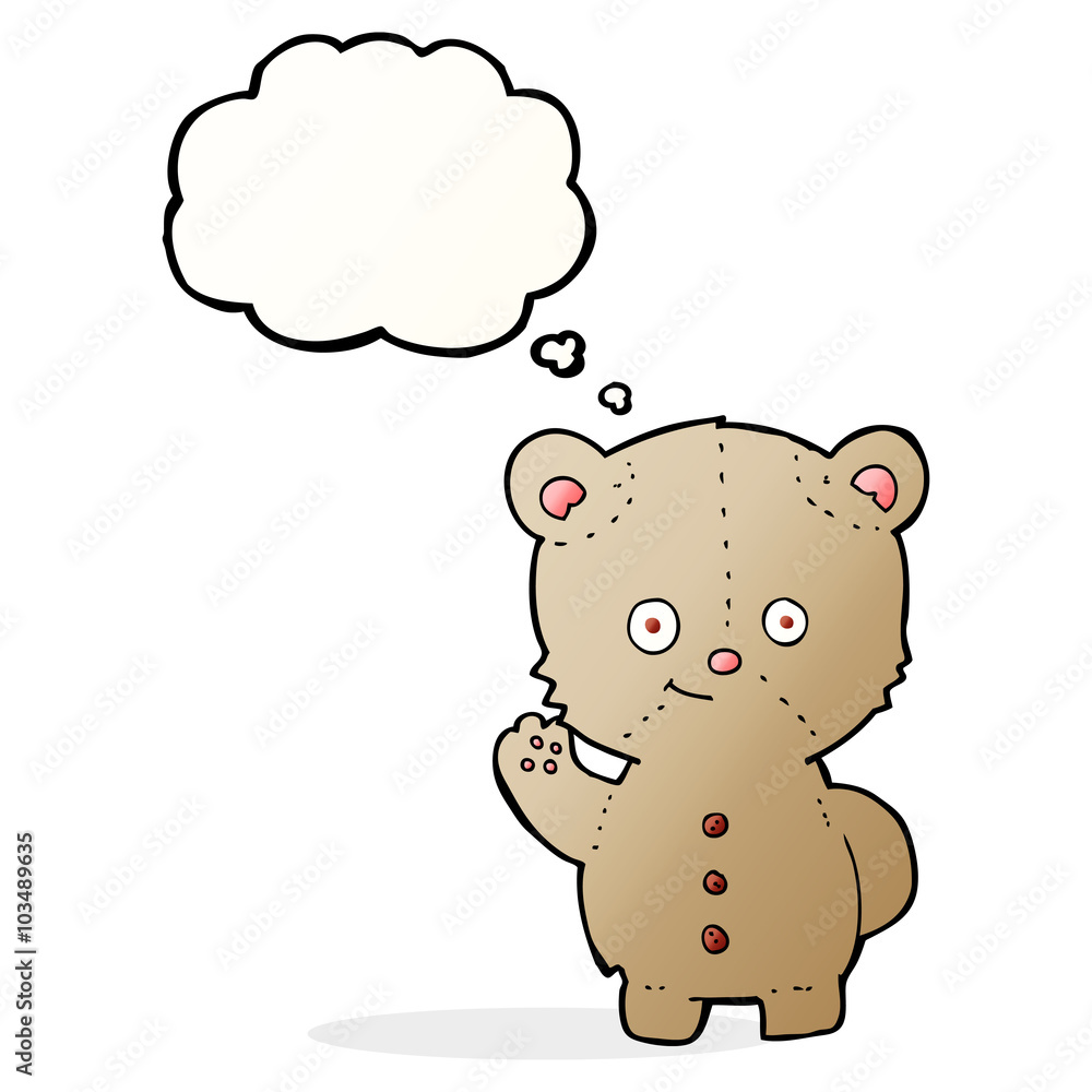 cartoon teddy bear with thought bubble cartoon teddy bear with thought bubble