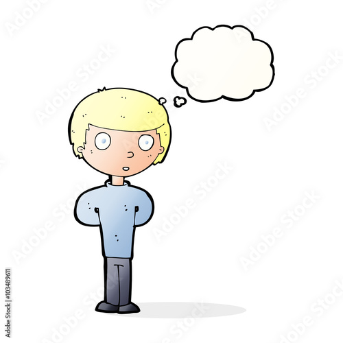 Wallpaper Mural cartoon worried man with thought bubble Torontodigital.ca