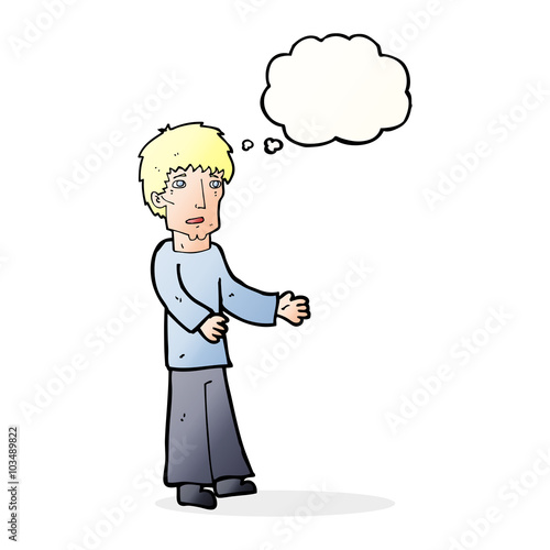 Wallpaper Mural cartoon man explaining with thought bubble Torontodigital.ca