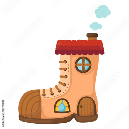 shoe house.vector