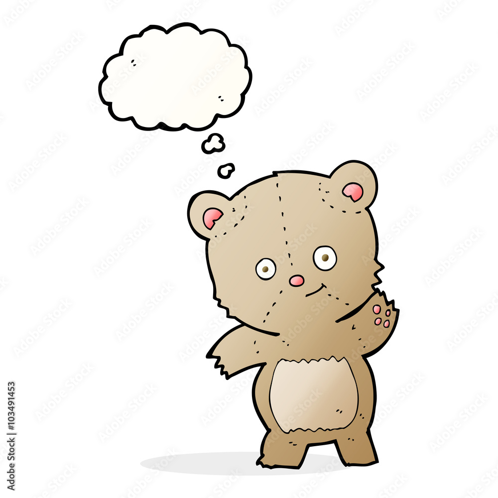 cartoon teddy bear with thought bubble cartoon teddy bear with thought bubble