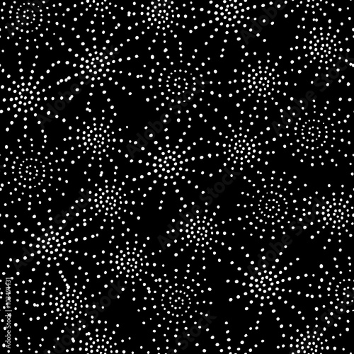 Hand drawn seamless pattern with black and white sprays brushstrokes.Holiday texture, for designs, textile, wrapping, wallpaper