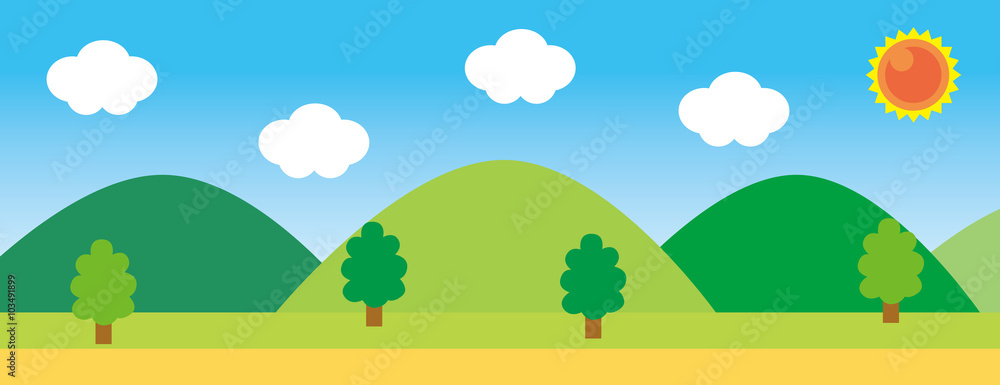 Obraz premium 野山の風景