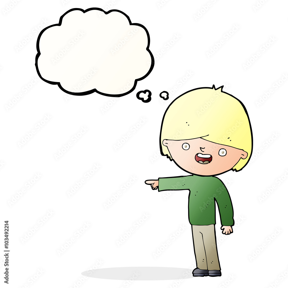 cartoon man pointing with thought bubble cartoon man pointing with thought bubble