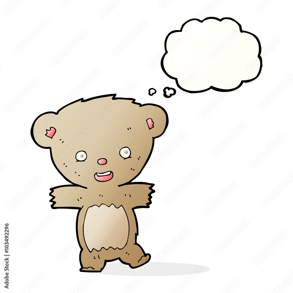 cartoon teddy bear with thought bubble cartoon teddy bear with thought bubble