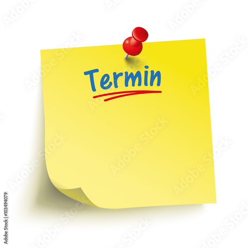 Yellow Stick Red Pin Termin