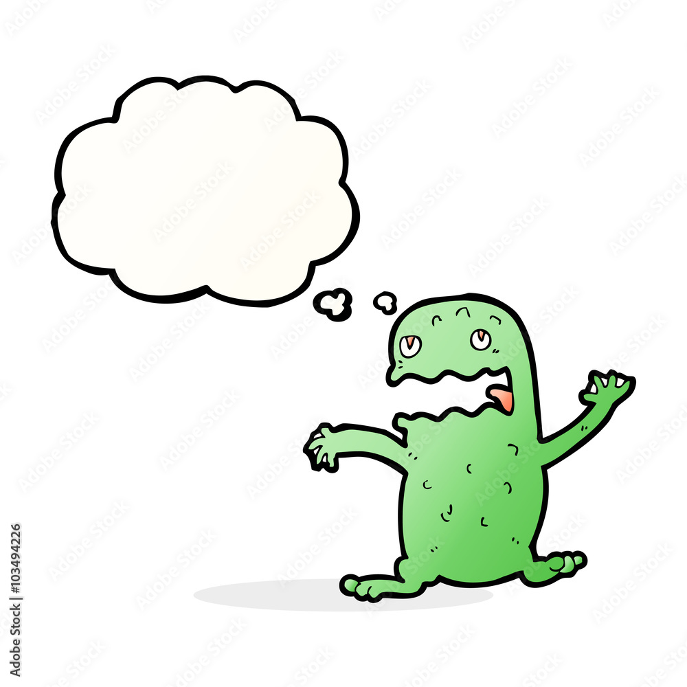 cartoon funny frog with thought bubble cartoon funny frog with thought bubble