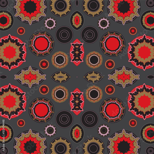 stock vector seamless doodle floral pattern. orient. boho