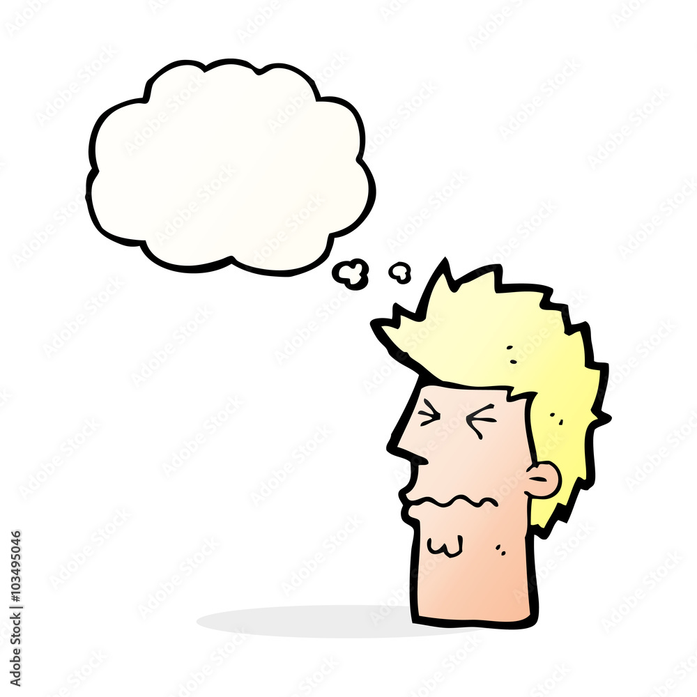 cartoon stressed out face with thought bubble cartoon stressed out face with thought bubble