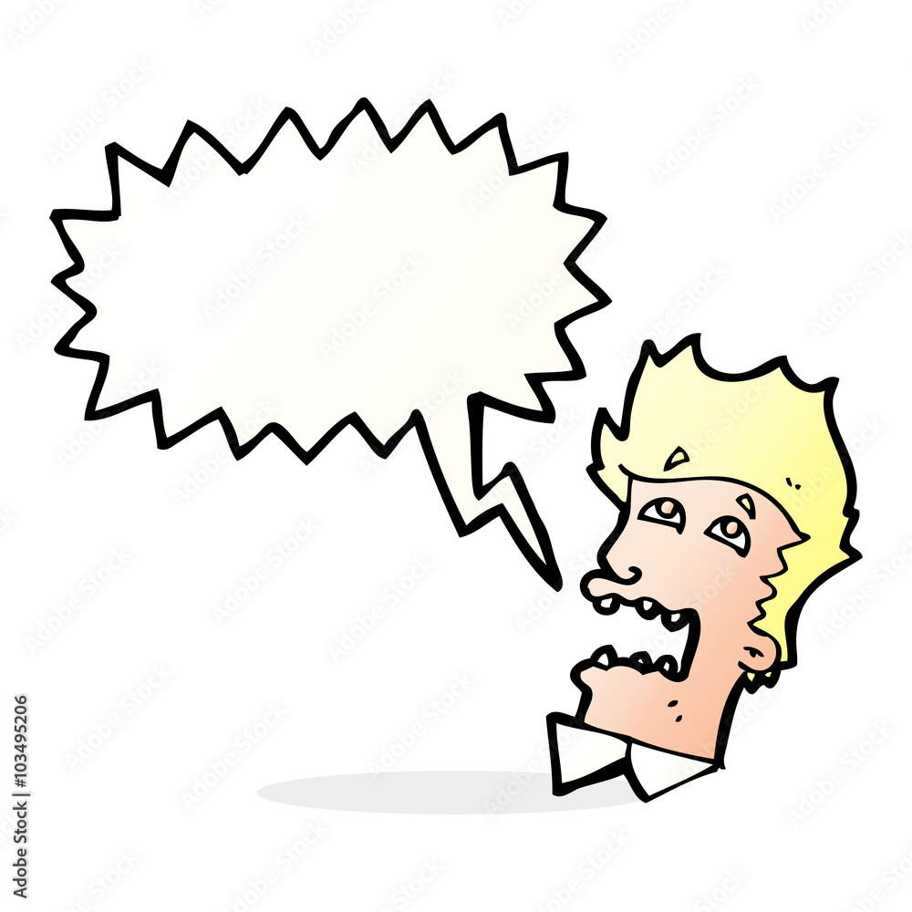 cartoon frightened man with thought bubble cartoon frightened man with thought bubble
