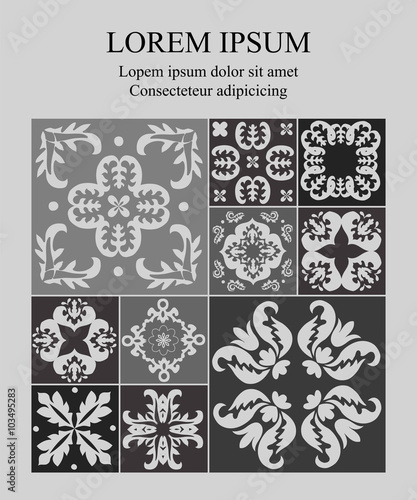 stock vector template for brochure, card, cover, book with patch