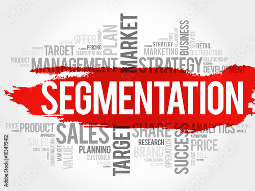 Segmentation word cloud, business concept
