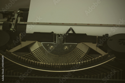 Close up of an old typewriter