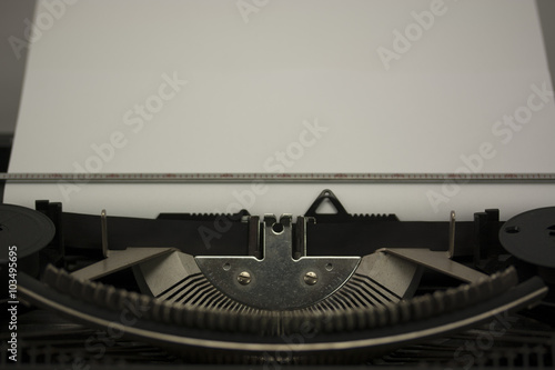 Close up of an old typewritter