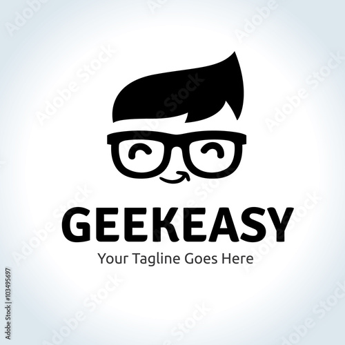 hipster logo Geek logo vector logo template