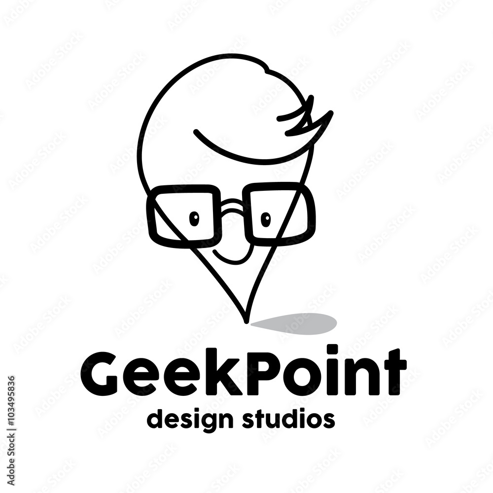 geek point logo,Geek logo,vector logo template