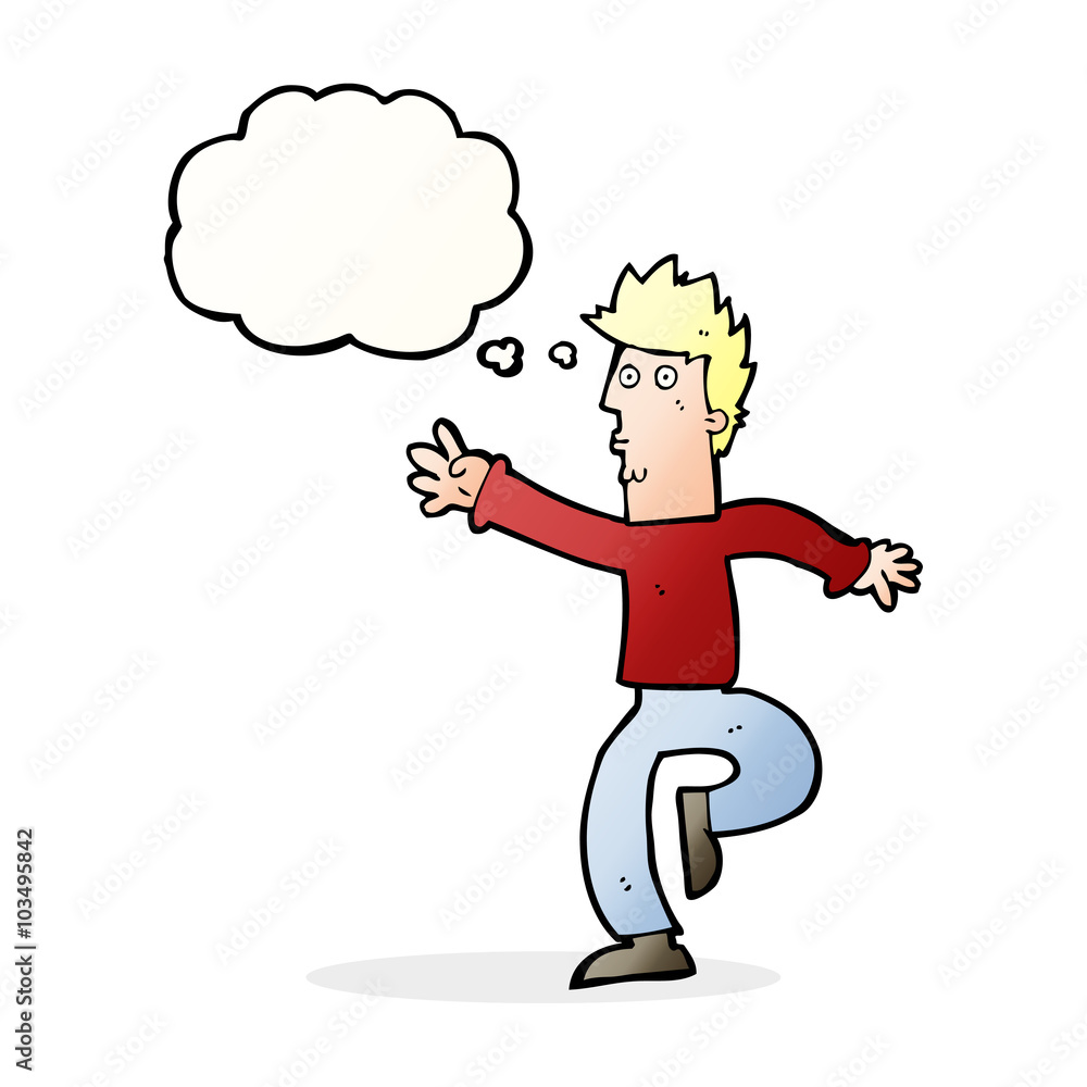 cartoon urgent man with thought bubble cartoon urgent man with thought bubble