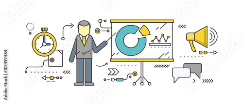 Forecast Concept Icon Flat Style