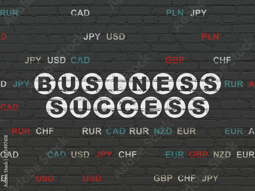 Finance concept: Business Success on wall background