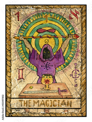 Wallpaper Mural The old tarot card. The Magician Torontodigital.ca