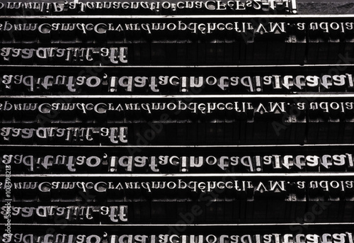 Typographical.
Different metal characters, it used to print documents