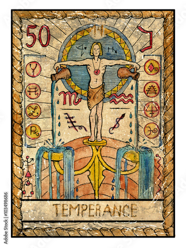 Wallpaper Mural The old tarot card. Temperance Torontodigital.ca