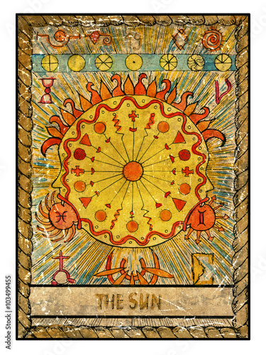 Wallpaper Mural The old tarot card. The Sun Torontodigital.ca